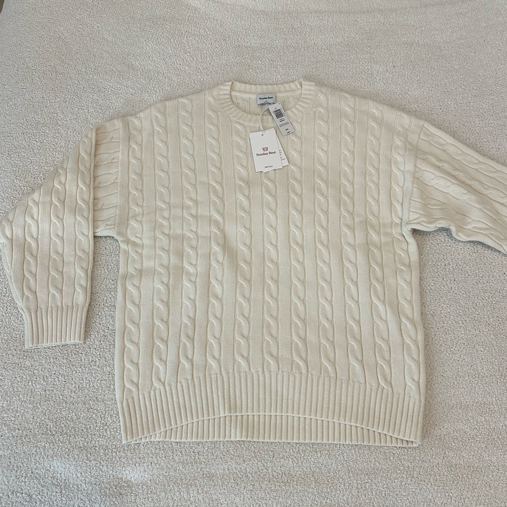 Aritzia Sunday Best Ivory Peggy Sweater